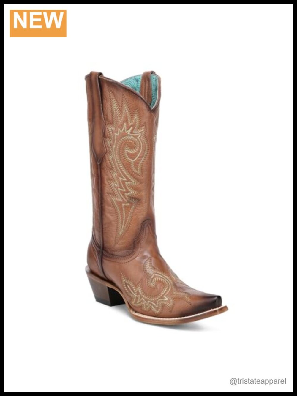 Handcrafted Leather Western Boots Snip Toe Cowboy Boots Embroidered